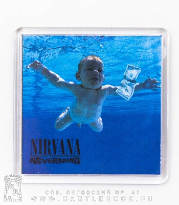 магнит квадратный nirvana "nevermind"