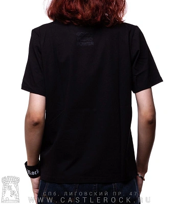 женская футболка кошка (голубые глаза, прямая, светится)