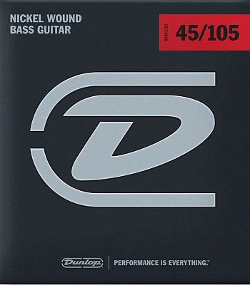 струны dunlop для бас-гитары никелированные dbn45105