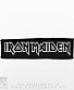 нашивка iron maiden (надпись белая)