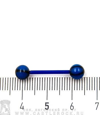 Штанга Биофлекс с Акриловыми Шариками Звезда (черно-синяя) 1,6 х 16 х 6/6