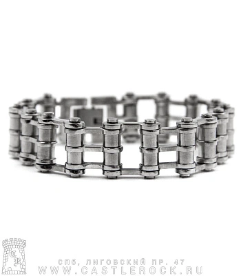 браслет стальной цепь мотоциклетная (двойная, 16 мм)
