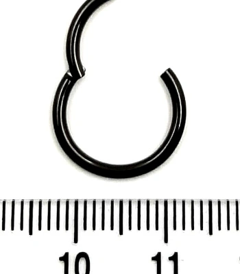 Сегментное Кольцо Кликер Сталь Черное 1,6 х 12