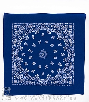 бандана классика синяя яркая (огурцы белые) бандана классика синяя яркая (огурцы белые)