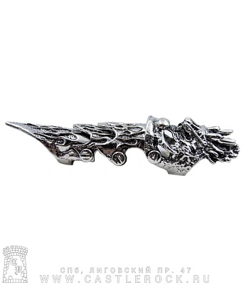 кольцо-коготь дракон и пламя