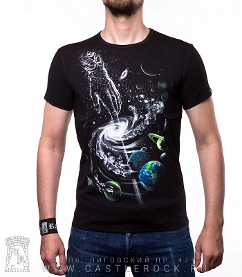 футболка создание вселенной (космос, светится)