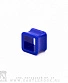 Тоннель Акрил Квадрат (синий) 12 мм