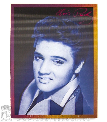 открытка 3d elvis presley (ч/б, голограмма)