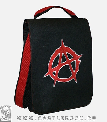 сумка с вышивкой anarchy анархия (лого красное)