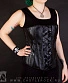 корсет черный со шнуровкой спереди (к/з)