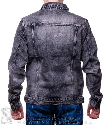 куртка джинсовая серая (потертая) k631 куртка джинсовая серая (потертая) k631