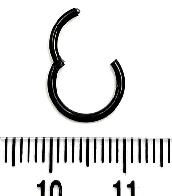 Сегментное Кольцо Кликер Сталь Черное 1,2 х 8