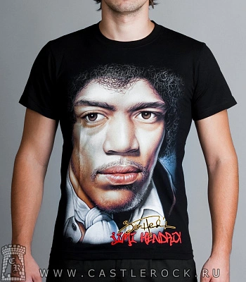 футболка jimi hendrix (портрет цветной)