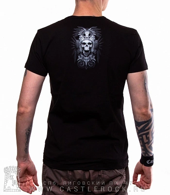 футболка череп вождя майя (светится)