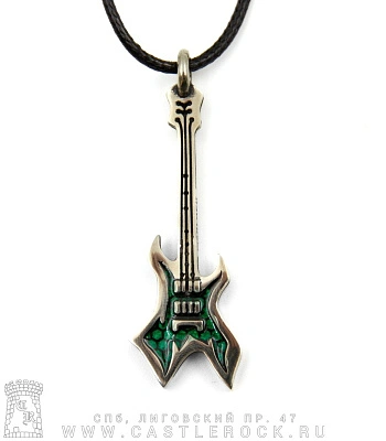 подвес joker гитара warlock "heavy metal" эмаль (зеленая)