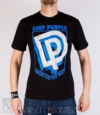 футболка deep purple "smoke on the water" (лого)