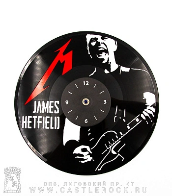 часы настенные винил metallica james hetfield