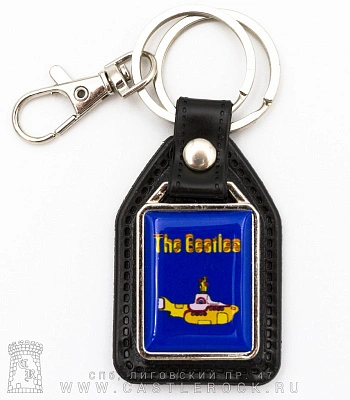 брелок прямоугольный на подкладке beatles "yellow submarine"