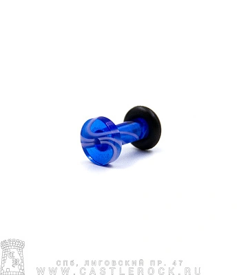 Тоннель Акрил Синий (с резинкой) 3 мм