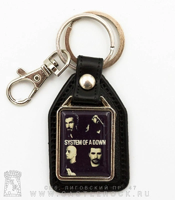 брелок прямоугольный на подкладке system of a down (группа)