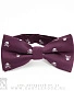 галстук-бабочка черепа и кости мелкие (фиолетовый)