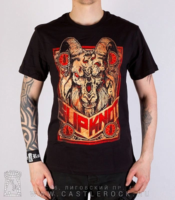 футболка slipknot (козел, красная надпись)