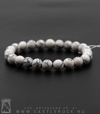 браслет из натурального камня кахолонг (8 мм)