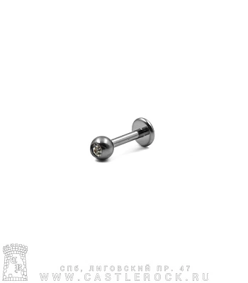 Лабрет Титан с Шариком со Стразом (прозрачным) 1,2 х 6 х 3