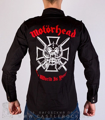 рубашка с длинным рукавом motorhead "the world is yours" (2 молнии)