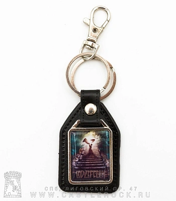 брелок прямоугольный на подкладке led zeppelin "stairway to heaven"