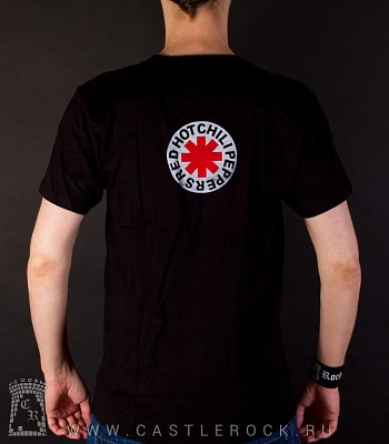 футболка red hot chili peppers (лого красно-белое)