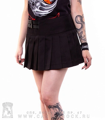 юбка в складку черная