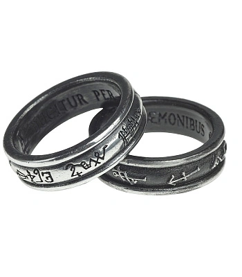 кольцо alchemy gothic (алхимия готик) r212 demon black & angel white