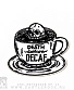 нашивка термо чашка "death before decaf" (вышивка)