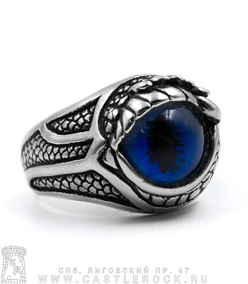 кольцо joker глаз дракона синий