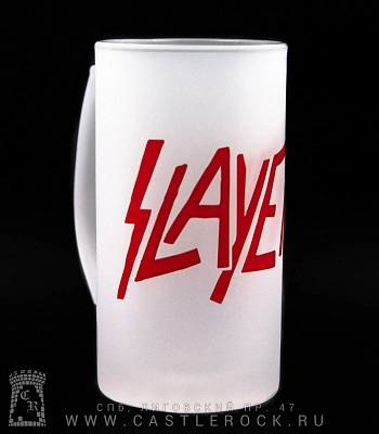 кружка пивная стеклянная slayer (лого)