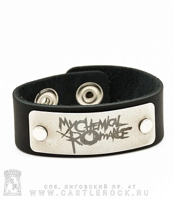 браслет кожаный my chemical romance (широкий)