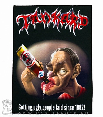 нашивка на спину tankard "getting ugly people laid since 1982"