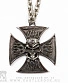 подвес new rock железный крест с черепом (большой)