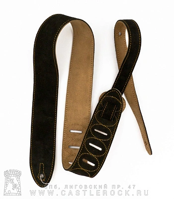 ремень для гитары замшевый черный lsgs1