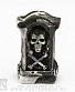 свеча надгробие (ч/б, череп и кости, воск)