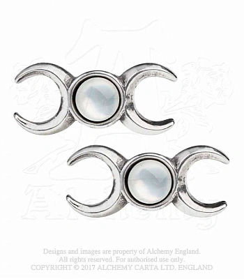 серьги alchemy gothic (алхимия готик) e401 triple goddess