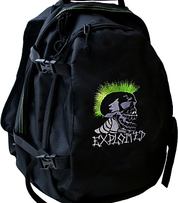 рюкзак с вышивкой exploited (лого, зеленый ирокез)