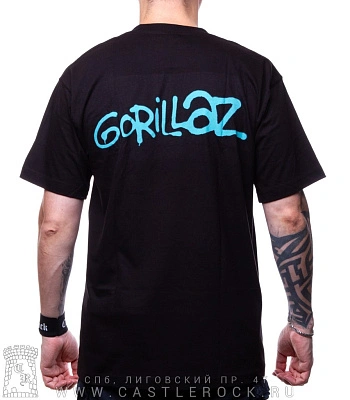 футболка gorillaz (принт яркий)