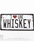 табличка номерной знак i love whiskey