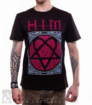 футболка him (хартаграмма и розы, принт большой)