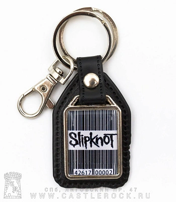 брелок прямоугольный на подкладке slipknot (штрихкод)