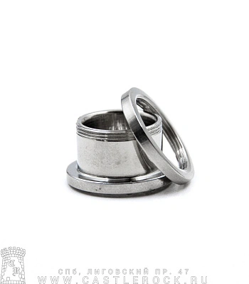 Плаг Сталь с Камнем Звезда (прозрачным) 14 мм