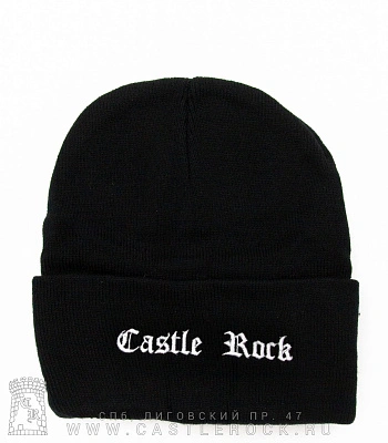 шапка с отворотом и вышивкой castle rock