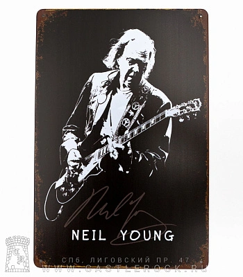 табличка neil young